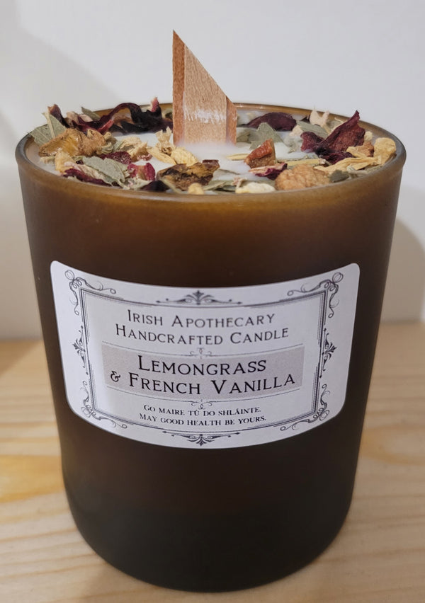 Irish Apothecary Handcrafted Candle - Lemongrass & French Vanilla