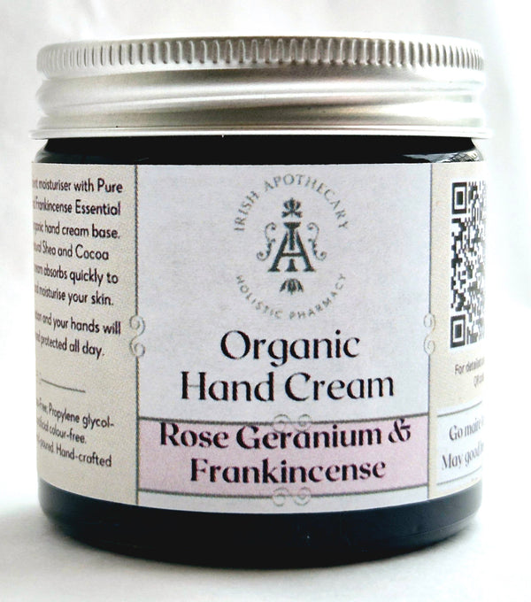 Rose Geranium & Frankincense, Organic Hand Cream