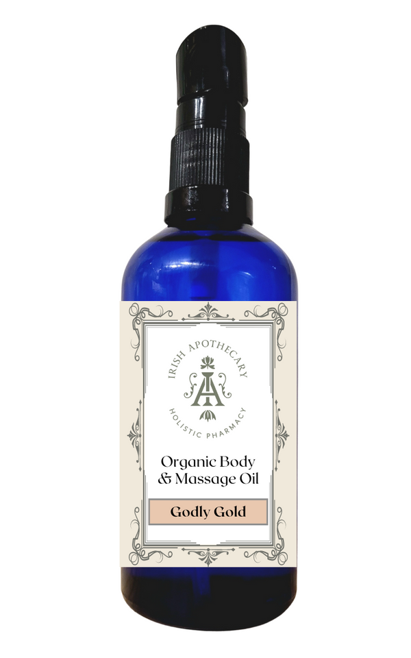 Godly Gold, Body & Massage Oil, Certified Organic