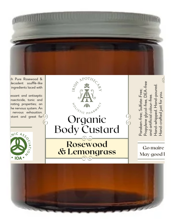 Rosewood & Lemongrass Body Custard, Certified Organic